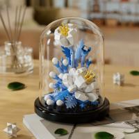 Bloques De Construcción Rosa Con Cubierta Antipolvo Flor Solar Eterna Modelo De Ladrillo Para Jóvenes Creativos Decoración Del Hogar Regalo De Colección - details 7