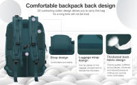 Mochila de viaje extensible para hombre y mujer, bolsa Weekender de 45l, resistente al agua, para ordenador portátil - details 4