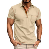 Venta caliente de verano nueva camiseta de manga corta para hombre, comercio exterior, deportes de ocio, solapa Polo - details 1