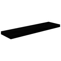 vidaXL Estante flotante de pared MDF 90x23,5x3,8 cm Blanco brillante, negro brillante, gris brillante Mueble Almacenaje Estantería para Oficina, Estudio, Dormitorio Estantería/Librería/ mueble de Almacenamiento - details 5