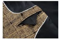 Chaleco Masculino De Negocios Moda Casual Profesional Traje Slim-fit Para Bodas Estilo Británico Abierto Completo Talla Regular - details 19