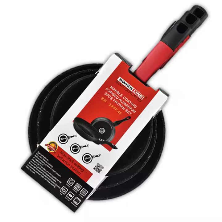 🍳 LoLek Set de 3 Sartenes de Granito Ecológico – Antiadherente de Larga Duración | No Se Raya Ni Se Pega | Fácil Limpieza | Apto para Inducción, Vitro y Gas | Cocina Saludable y Sostenible | Ideal para Uso Diario 🌿🔥 - 1