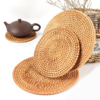 Mantelera Redonda De Rotura Hecha a Mano En Rattan Para Cocina Y Ceremonia Del Té Accesorios De Cocina Aislantes De Alta Calidad - details 6