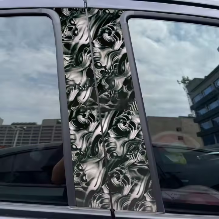 Pegatinas De Coche Cartoon Skull Impermeables Para Puertas Y Parachoques Vinilo Adhesivo Accesorios De Coche Tintina Para Ventanas - 1
