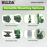 Nivel Laser HILDA Con Ventana Giratoria De 16 Líneas Horizontal Y Vertical Autocorrección 360° Herramientas De Nivel De Láser Ultra Fuerte - details 2