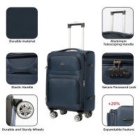 S7 STAR Juego de maletas de 3 piezas blandas de gran capacidad,Cabina Trolley Expandible 20+28+32 pulgadas con 4 Ruedas Giratorias 360°, Conjunto Maleta Ligero Seguro - details 4