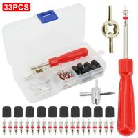 Kit De Herramientas Para Reparación De Neumáticos De Automóviles Motocicletas Y Bicicletas Desmontaje De Válvulas Y Remoción De Corazones Con Mango Encimado - details 0