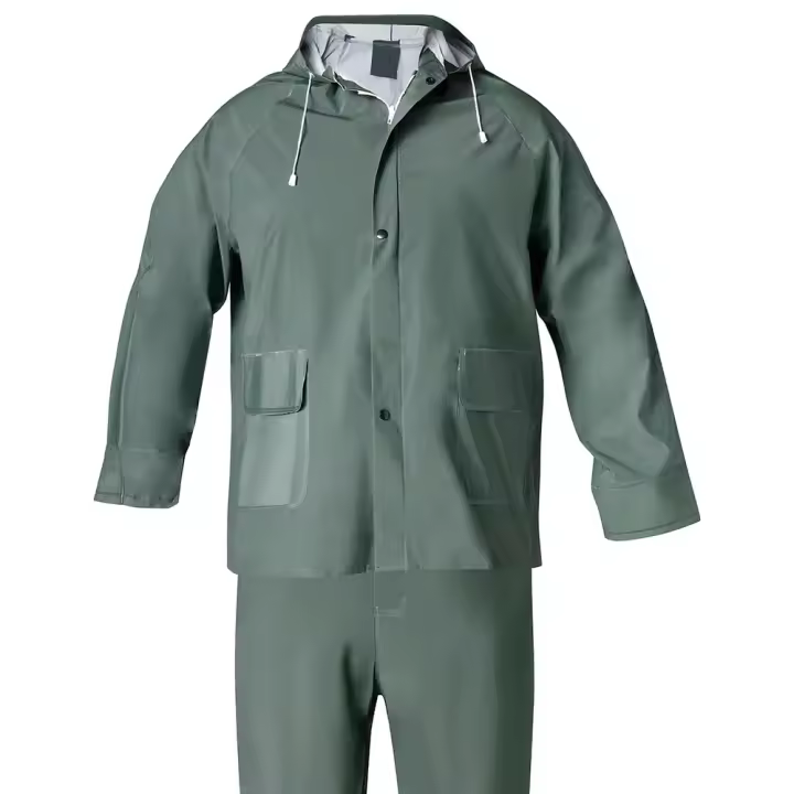 Traje de Agua Impermeable Verde Pvc         Talla 9-XXL - 1