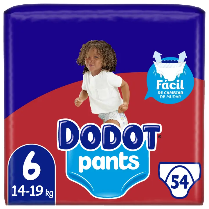 Dodot Pants pañal braguita Bebé seco Jumbo Pack tallas, 4,5,6. - 1