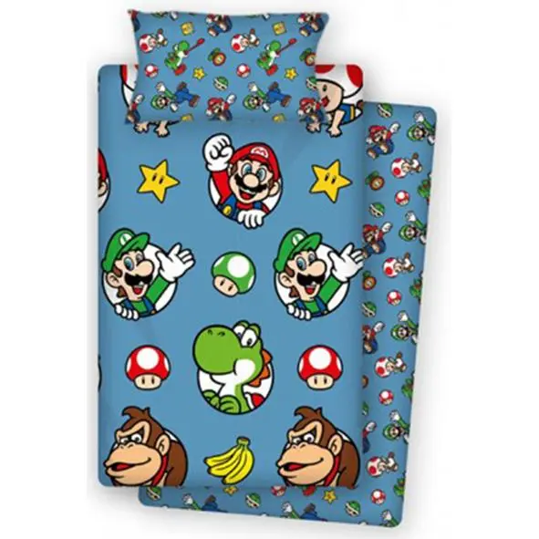 Bimba Pimba Juego de sábanas de 3 piezas Super Mario Cama 90 cm. - 1