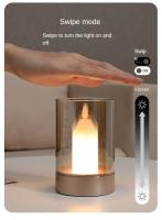 Lámpara De Sensor Manual Recargable LED Vela Sin Llama Para Fiestas Y Bodas Navidad Iglesia Luz Nocturna Atmosfera Con Velocidad De Flujo Luminoso 249-2000 - details 6