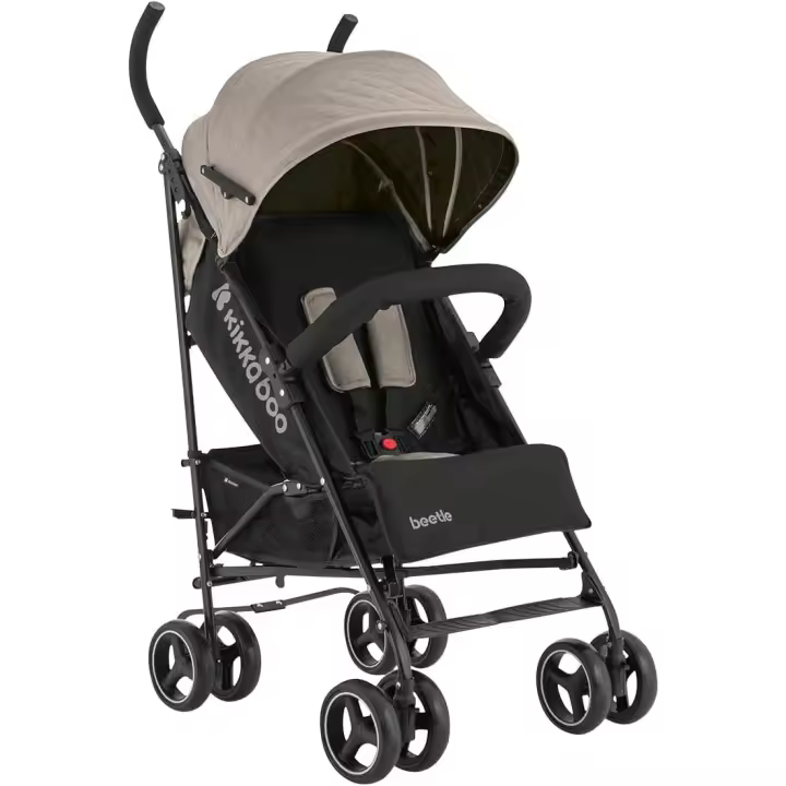 KikkaBoo Silla de Paseo BEETLE, Carrito hasta 22 kg, Plegado, Ligero y Compacto, BEIGE - 1