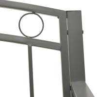 vidaXL Banco de jardín acero gris 120 cm - details 4