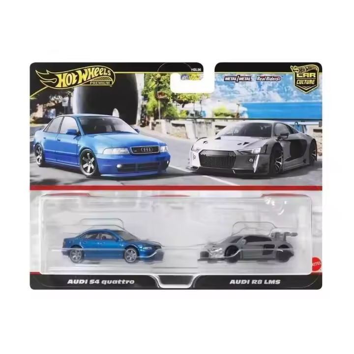 Hot Wheels premium pack duo Audi S4 y Audi R8 LMS - 1