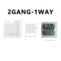 Enchufe De Pared Israël 16A 4000W 1 2 Gang 1way Con USB TipoC Puertos 86/146/147 Salidas Panel De Vidrio Enchufes Estándar Para Uso Residencial Y General - details 9