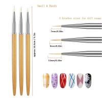 3Pcs Línea De Uñas Acrílicas Francesas Con Dibujos Para Arte De Uñas Y Gel UV Pincel De Manicura Herramientas DIY - details 6