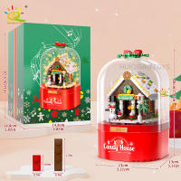 Casa De Santa Claus De Bloques De Construcción Musical HUIQIBAO Regalo De Navidad Para Niños Y Adultos Bricks De Ciudad Amigo DIY - details 6
