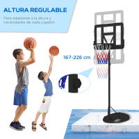 SPORTNOW Canasta de Baloncesto con Altura Ajustable 216-277 cm Aro de Baloncesto para Exterior con Ruedas y Base Rellenable para Adolescentes y Adultos Negro - details 4
