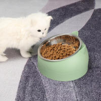 Tazón De Alimentos Para Mascotas De Acero Inoxidable Resistente Al Caídas Con Boca Oblicua Protege La Columna Vertebral Del Cuello Para Gatos Y Perros Durable Y Limpieza Fácil - details 6