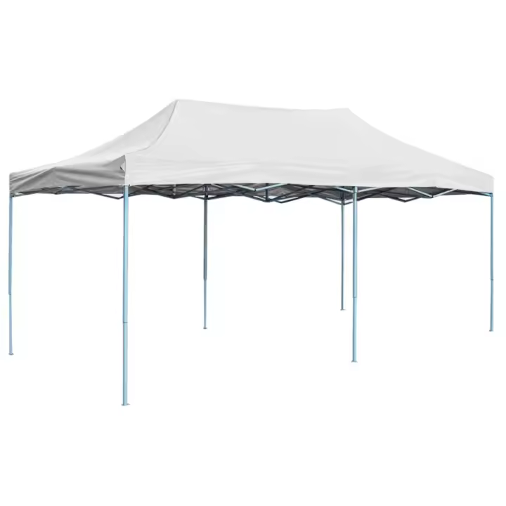 vidaXL Carpa plegable profesional acero blanco 3x6 m - 1