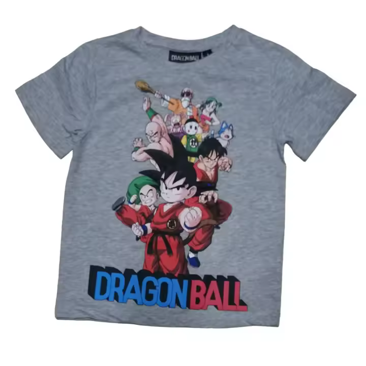 Camiseta niño Dragon Ball - Personajes gris 10 años 140cm Raíz MERCHAN-STORE Camisetas - 1