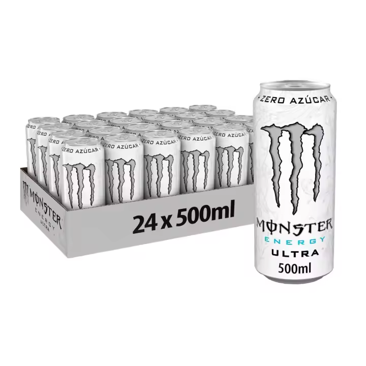 Monster Energy Nacional ULTRA WHITE 500ML bebida energeticas sin azucar caja 24 unidades - 1