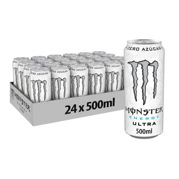 Monster Energy Nacional ULTRA WHITE 500ML bebida energeticas sin azucar caja 24 unidades - 1