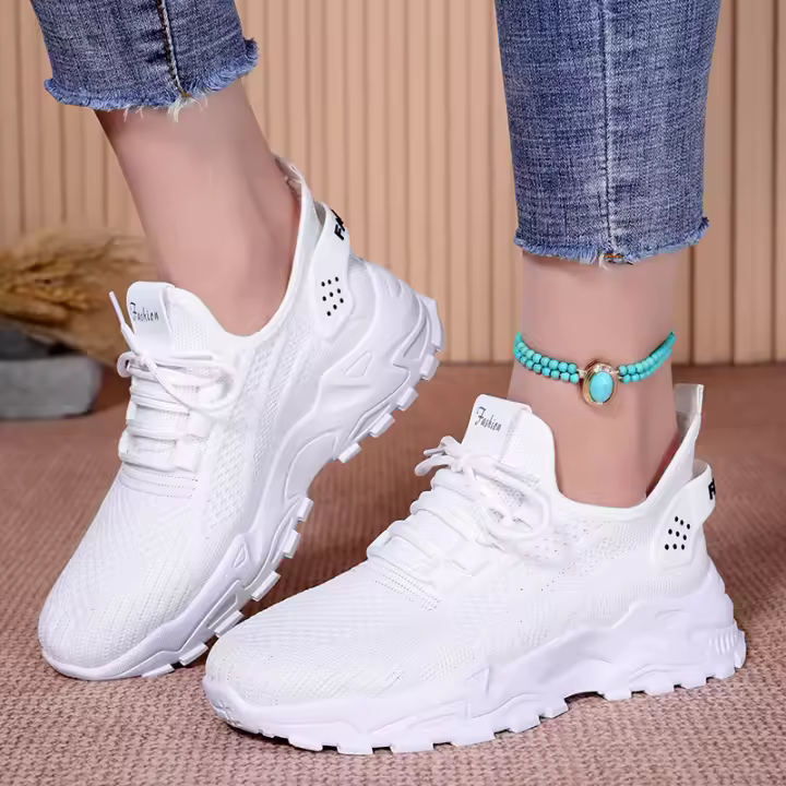 Zapatillas De Mujer Transpirables De Malla Para Deporte Al Aire Libre Verano 2025 Zapatos Casuales Baratos Con Envío Gratis - 1