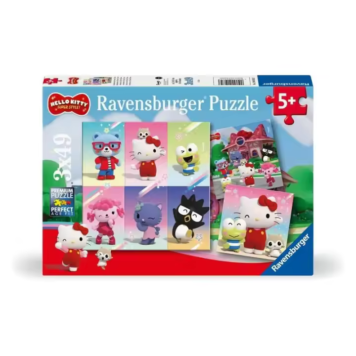 Set 3 Puzzles de 49 Piezas Hello Kitty Infantil 12001035 RAVENSBURGER - 1