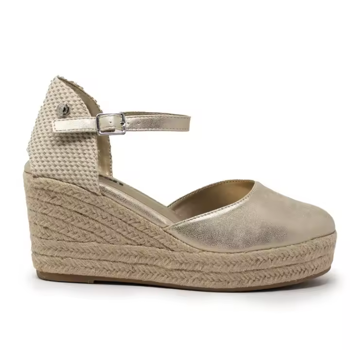 Alpargatas de mujer REFRESH 172782 03 VALENCIANA PISO YUTE METAL ORO 35846 25V - 1
