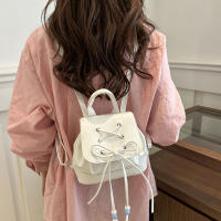 Mochila Casual Para Damas Con Lazo 2024 Nueva Versátil De Material PU Con Lining De Poliéster Bolsa De Hombro Para Mujer - details 7