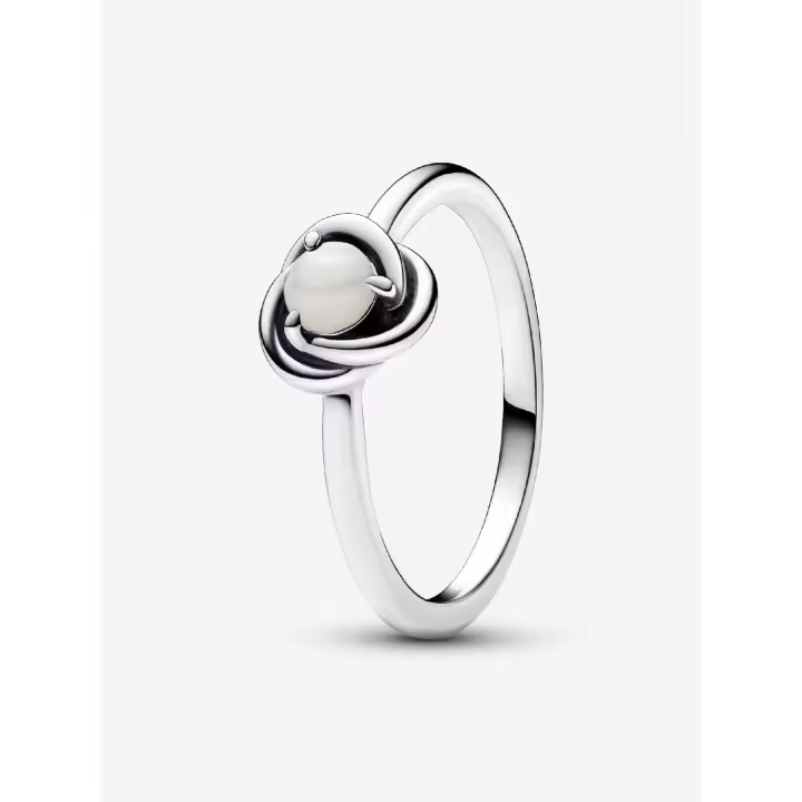 Pandora - Anillo de eternidad con Piedra natal de Junio-Plata de Lei - 1