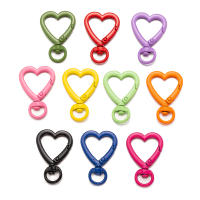 5pcs Hebilla De Corazón De Metal Con Ganchillo Para Llavero Joyería Hecha a Medida Accesorio Para Bolsos Clavija Trigge - details 2