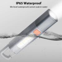 Linterna Portátil De Luz Fuerte ABS Recargable Por USB Para Exteriores Y Camping Lámpara Colgante Telescopio Con Lente De Cobertura Lateral COB - details 9