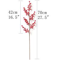 Bouquet De Berries Rojos Artificiales Para Decoración De Navidad Árbol De Navidad Adornos De Año Nuevo 2023 Accesorio De Flores Falsas Para El Hogar - details 10