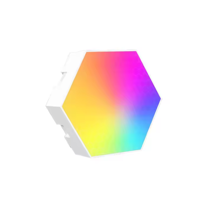 10pcs Smart Hexagon LED Wall Lights with App & Remote Control, Music Sync RGBIC Panels for Gaming Room, Bedroom, Living Room Decor - Vibrant Geometric Design, USB Powered, Color Changing Modern Lighting - 1