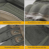 Guantes De Moto Tácticos Militares Para Toque De Pantalla Unisex Protección En Verano Para Pesca Senderismo Y Motocicleta - details 6