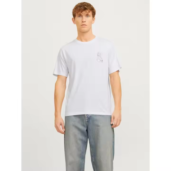 Jjbrown Tee Ss Crew Neck Blanco - 1