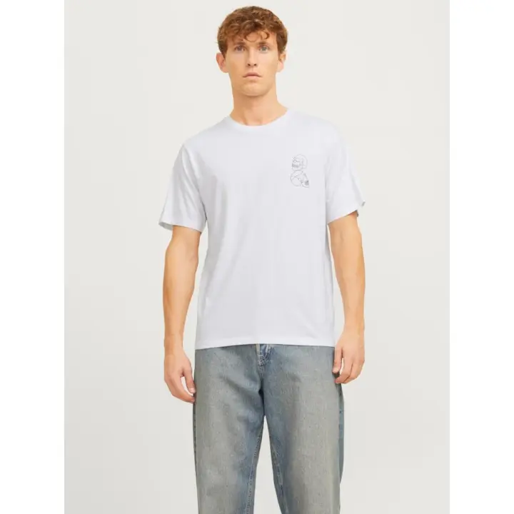 Jjbrown Tee Ss Crew Neck Blanco - 1