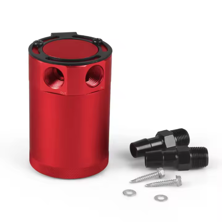 Tanque De Aceite Universal Compacto Con Almohadilla 2-Port En Aleación De Aluminio Partes De Tanque De Combustible Tanque Respiratorio De Dos Agujeros Kettle - 1