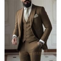 Traje Verde Claro Para Hombre 3 Piezas Traje De Boda Ropa De Negocio Conjunto De Chaqueta Chaleco Pantalones Moda Hombre - details 4