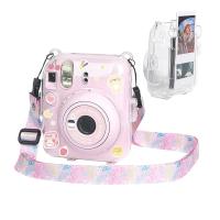Funda Transparente Para Fujifilm Instax Mini 12 Con Correa De Hombro Y Estuche De Almacenamiento Con Pegatinas Lindas Accesorio De Cuidado Para Cámara Instantánea - details 2