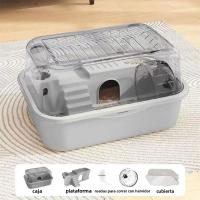Caja De Rattus Doble Capa Para Hamsters Pequeños Animales De Estilo Portátil Casa De Mascotas Para Rattus Y Cobayas - details 4