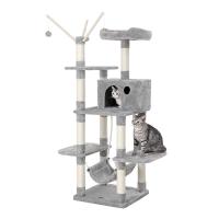 Árbol para gatos rascador con nidos, hamaca, plataformas y bolas de juego, altura de 154 cm en colores opcionales - details 8