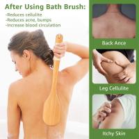 Pelo de Baño de Madera de 46 cm with Mango Largo, Pelo de Ducha Cerdas Naturales, Pelo de cortado Largo - details 1