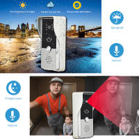 Sistema De Intercomunicación Vidrio Con Cámara IR Pantalla LCD De 7 Pulgadas Para Puerta De Entrada Kit Para Casa Villa Apartamento - details 12