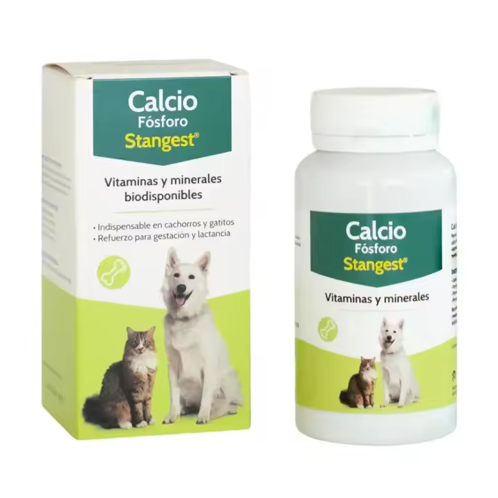 Calcio Fósforo 100 comprimidos Suplemento alimentario para perros y gatos STANGEST - 1