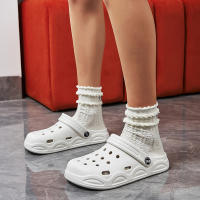 Clogs Ligeros Y Cómodos Para Mujer Sandalias De Playa Antideslizantes Moda Blanco EVA Impermeables Zapatos De Jardín Para Verano - details 8