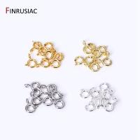 Prensa De Resorte De Latón Plateado En Oro 14k/18k Para La Fabricación De Joyas Abrazaderas De Lobster Redondas Para Pulseras Y Collares DIY - details 4