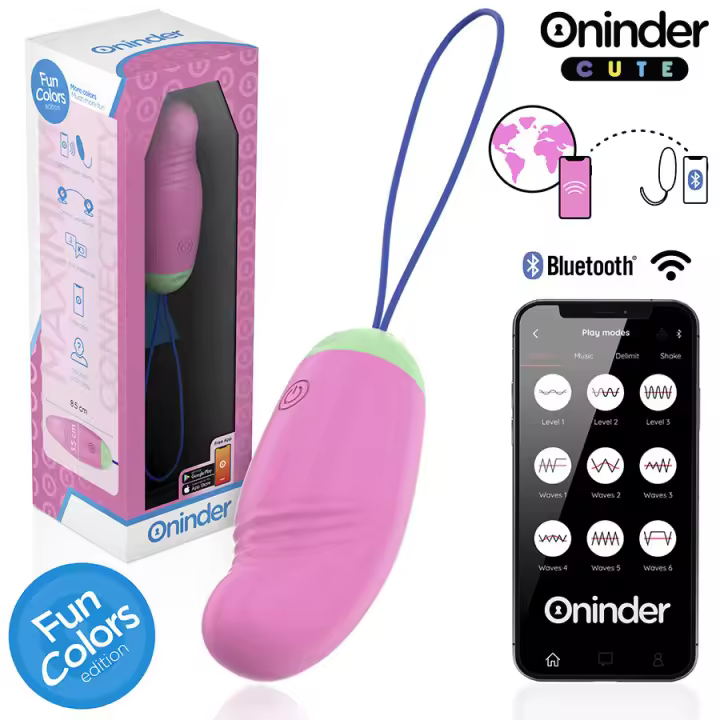 LOVE PLEASURE HUEVO VIBRO-ROTADOR 360 SILICONA -  VIBRADOR CON APP MUNDIAL GRATUITA - ONINDER CUTE - 1